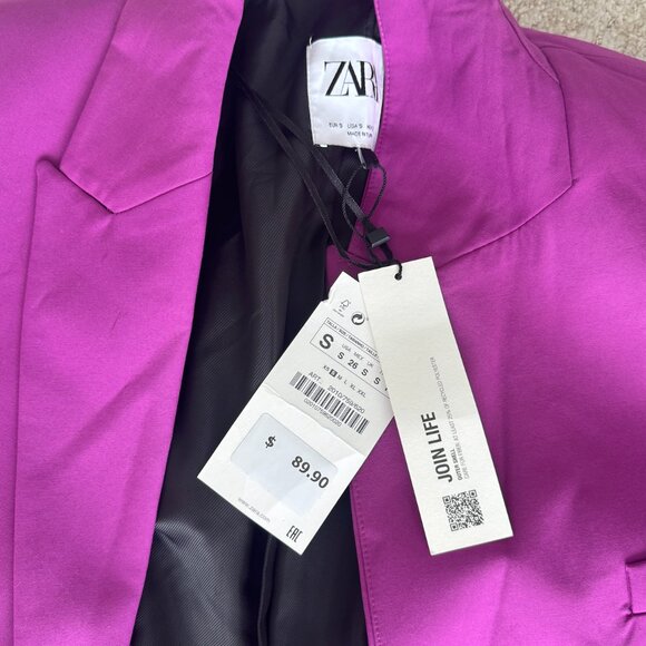 Zara Women Double Breasted Blazer - NWT - Small - Picture 7 of 7
